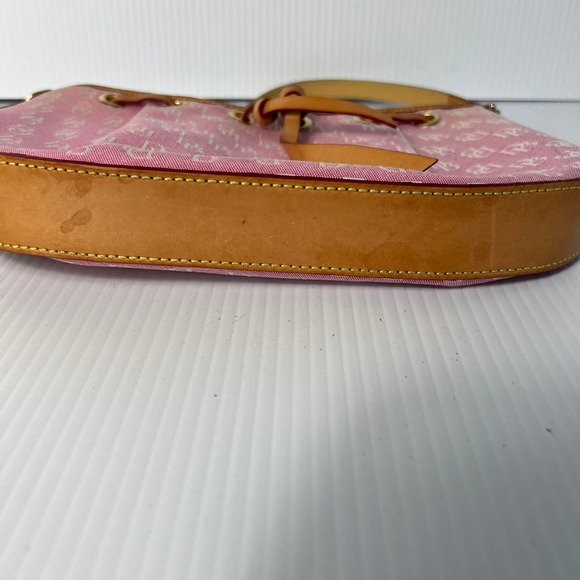 2000 Y2K Dooney & Bourke Shoulder Bag Baguette Signature Monogram Logo Baby Pink - Picture 6 of 10